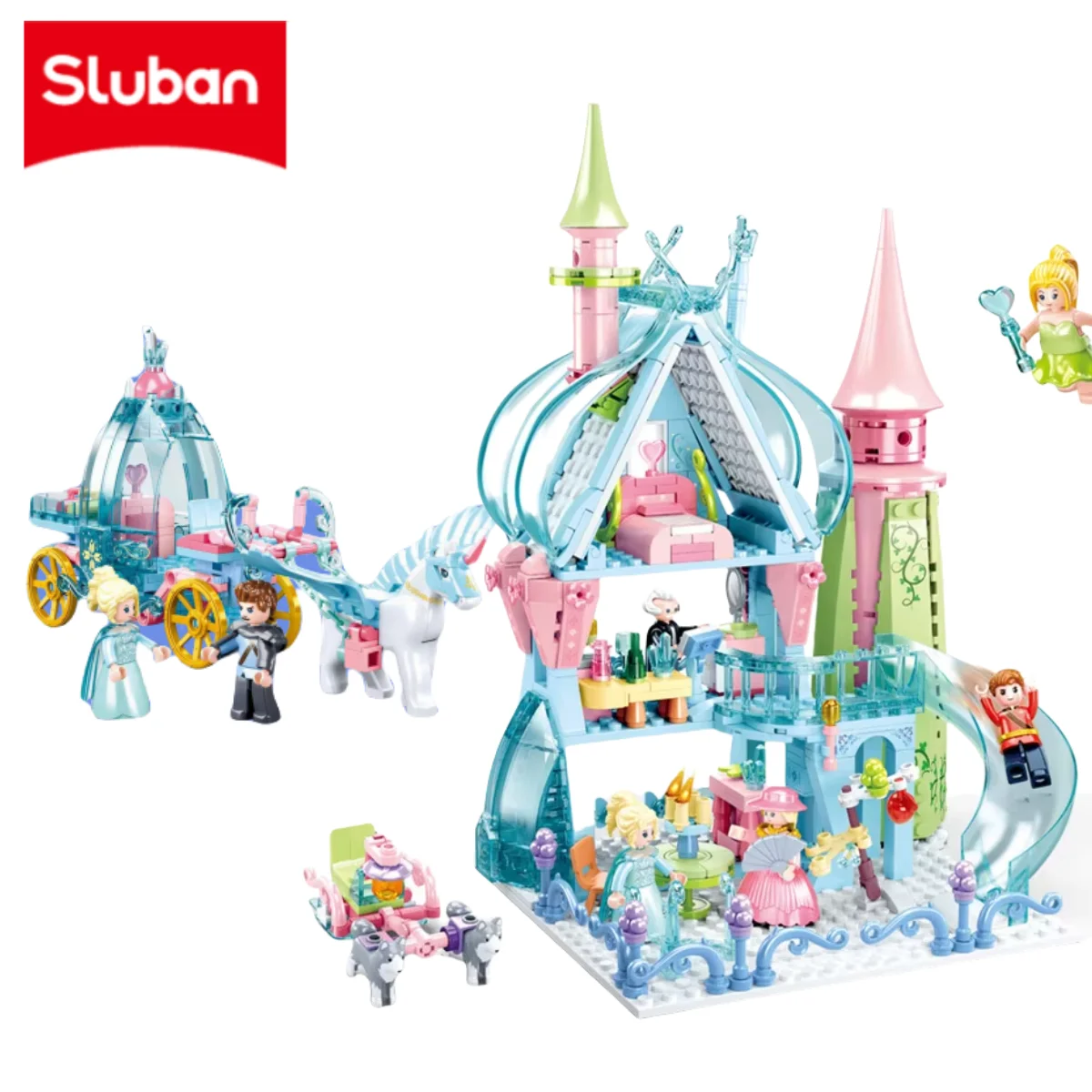 Sluban Pink Dream Friends Romantic Princess Building Blocks Set DIY Creative Snow Royal Castle Assembly Bricks Toy for Girls
Sluban Pink Dream Friends Romantic Princess Building Blocks Set DIY Creative Snow Royal Castle Assembly Bricks Toy for Girls