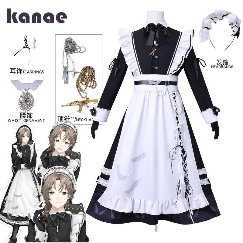 YouTuber Kanae Cosplay Costume Kanae Manservant Dress Kanae Maid Dress Headband Outfit Halloween Role Play Uniform for Men Women
YouTuber Kanae Cosplay Costume Kanae Manservant Dress Kanae Maid Dress Headband Outfit Halloween Role Play Uniform for Men Women