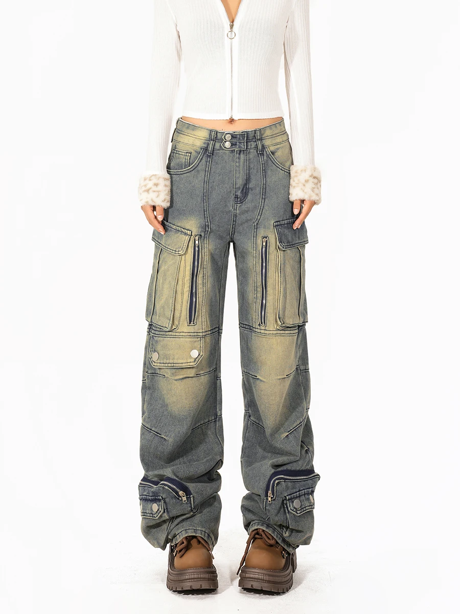ink American Retro Heavyweight Waed Multi-ket Workwear Denim Low Waist Spicy Straight Casual Pants Women's Faion
ink American Retro Heavyweight Waed Multi-ket Workwear Denim Low Waist Spicy Straight Casual Pants Women's Faion
