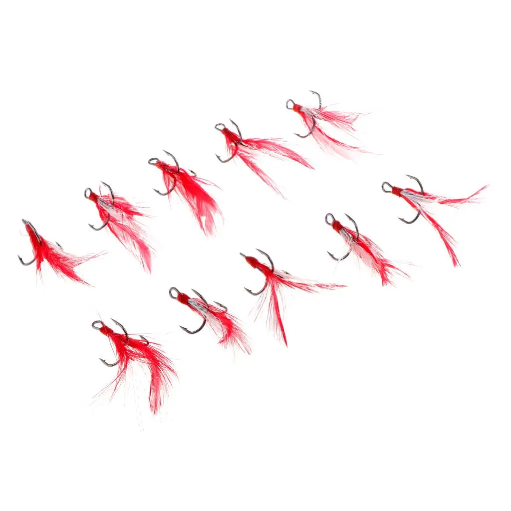 Feather Dressed Treble Fishing Hooks Stainless Steel Durable Trailer Tackle Set for Freshwater and Saltwater Fishing Kit
Feather Dressed Treble Fishing Hooks Stainless Steel Durable Trailer Tackle Set for Freshwater and Saltwater Fishing Kit