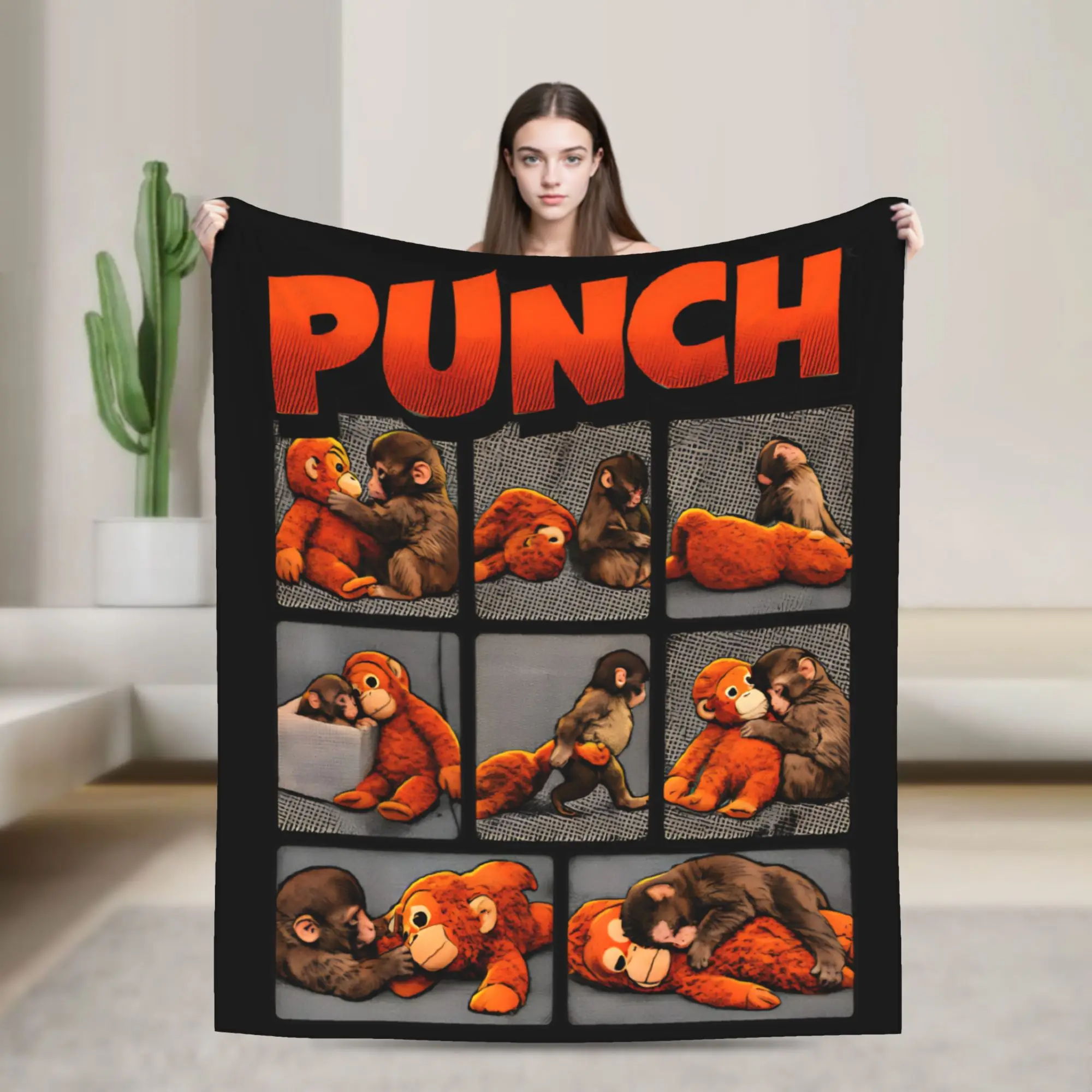 Punch Monkey Oran-Mama Wool Blankets Vintage Throw Blanket for Home 125*100cm Plush Thin Quilt,
Punch Monkey Oran-Mama Wool Blankets Vintage Throw Blanket for Home 125*100cm Plush Thin Quilt,