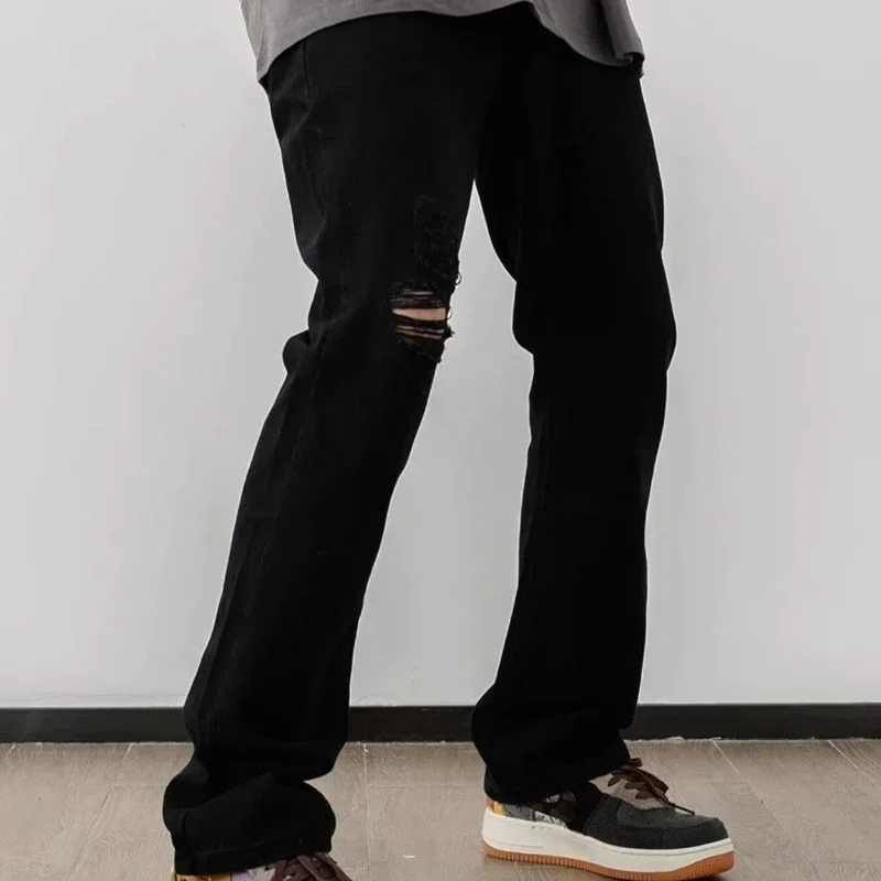Ripped Flare Jeans Trendy Straight Loose Retro Spring and Autumn Handsome Vibe Style Floor Trousers Men Denim Shorts Rhinestones
Ripped Flare Jeans Trendy Straight Loose Retro Spring and Autumn Handsome Vibe Style Floor Trousers Men Denim Shorts Rhinestones