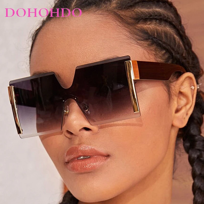 Retro Oversized Square Rimless Sunglasses For Women Men Anti-Glare Eyewear Vintage Travel Driving Shades Windproof Goggles UV400
Retro Oversized Square Rimless Sunglasses For Women Men Anti-Glare Eyewear Vintage Travel Driving Shades Windproof Goggles UV400