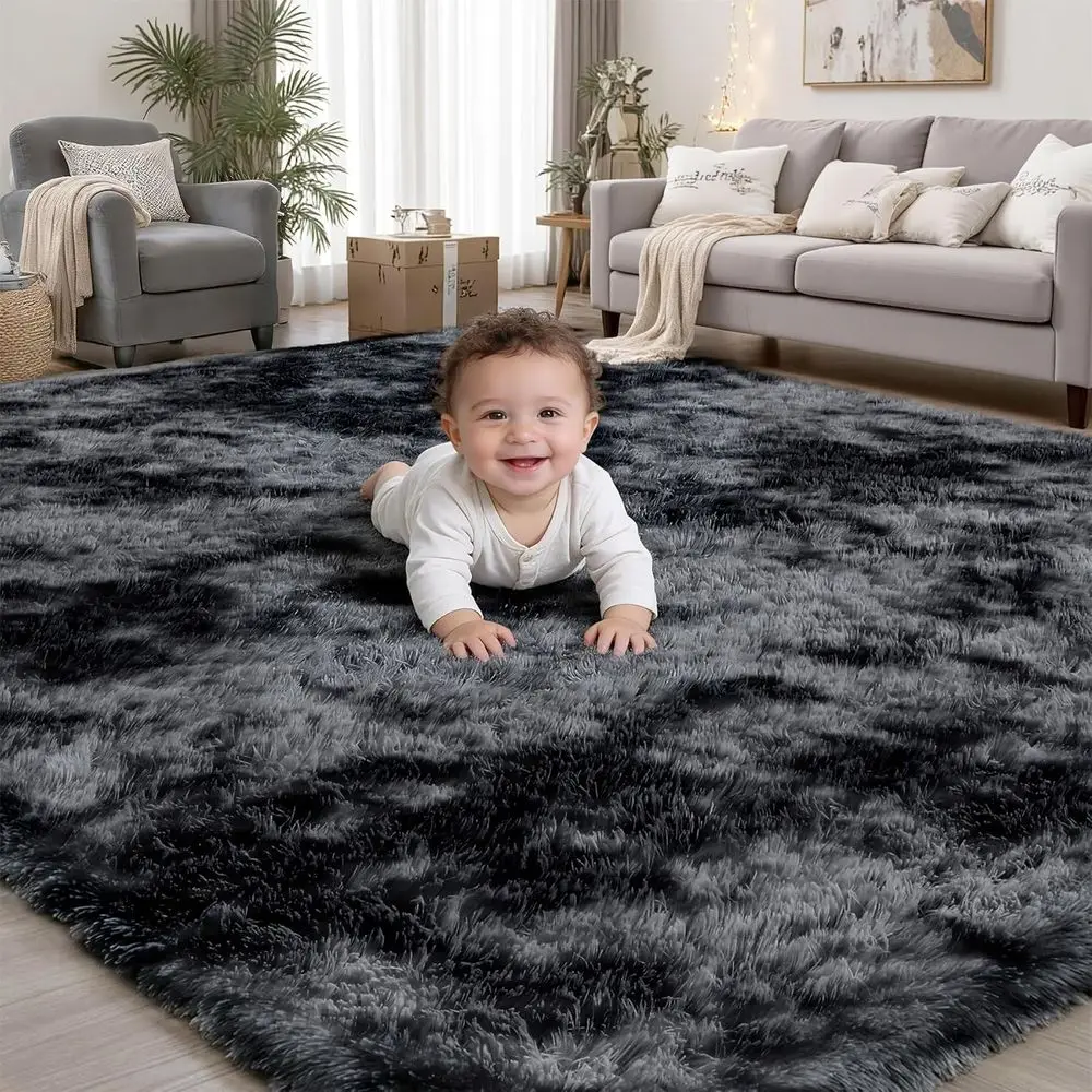 8x10 Area Rugs or Living Room Bedroom: Black Grey Sot luy Shag Upgrade Non-Slip High Pile Carpet Large uzzy Plush Indoor loor De
8x10 Area Rugs or Living Room Bedroom: Black Grey Sot luy Shag Upgrade Non-Slip High Pile Carpet Large uzzy Plush Indoor loor De