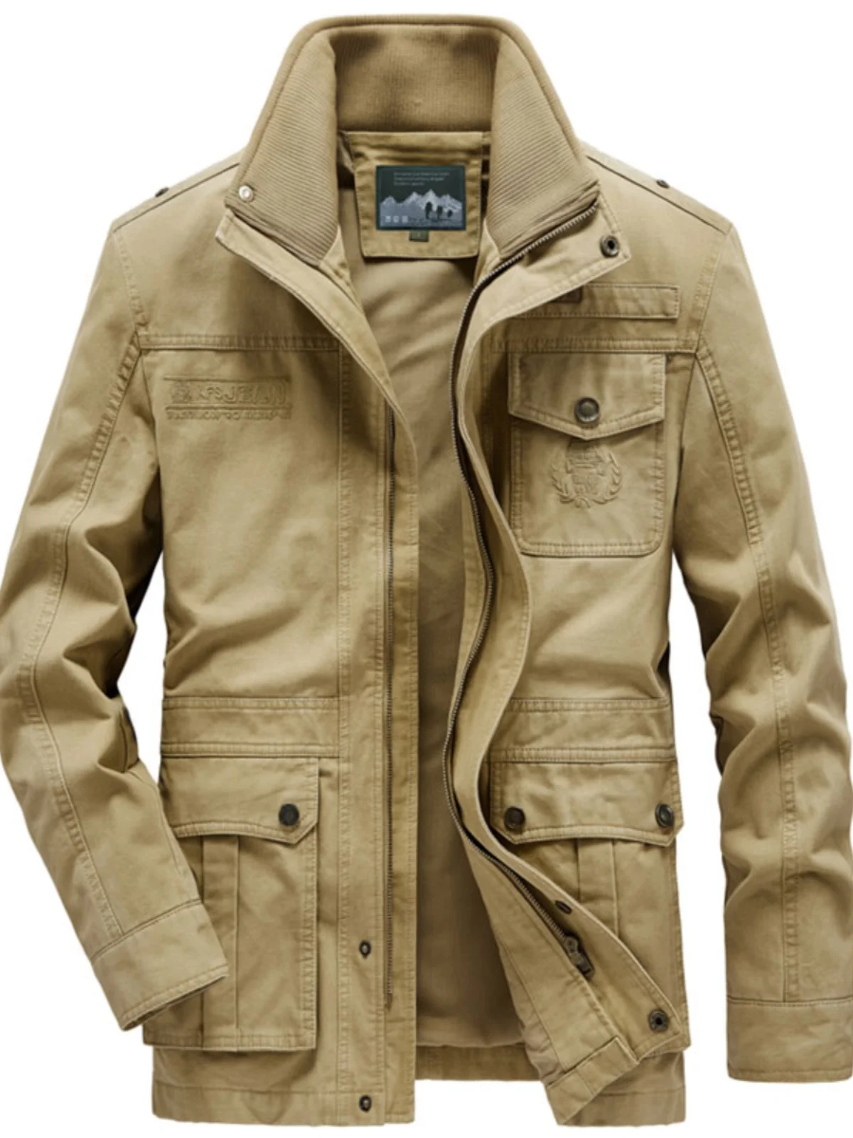 Spring Autumn New Men's Jaet Workwear Multi-ket Stand Collar Pure Cotton Casual Waed Outdoor Travel Mid-Year Eggplant ...
Spring Autumn New Men's Jaet Workwear Multi-ket Stand Collar Pure Cotton Casual Waed Outdoor Travel Mid-Year Eggplant ...