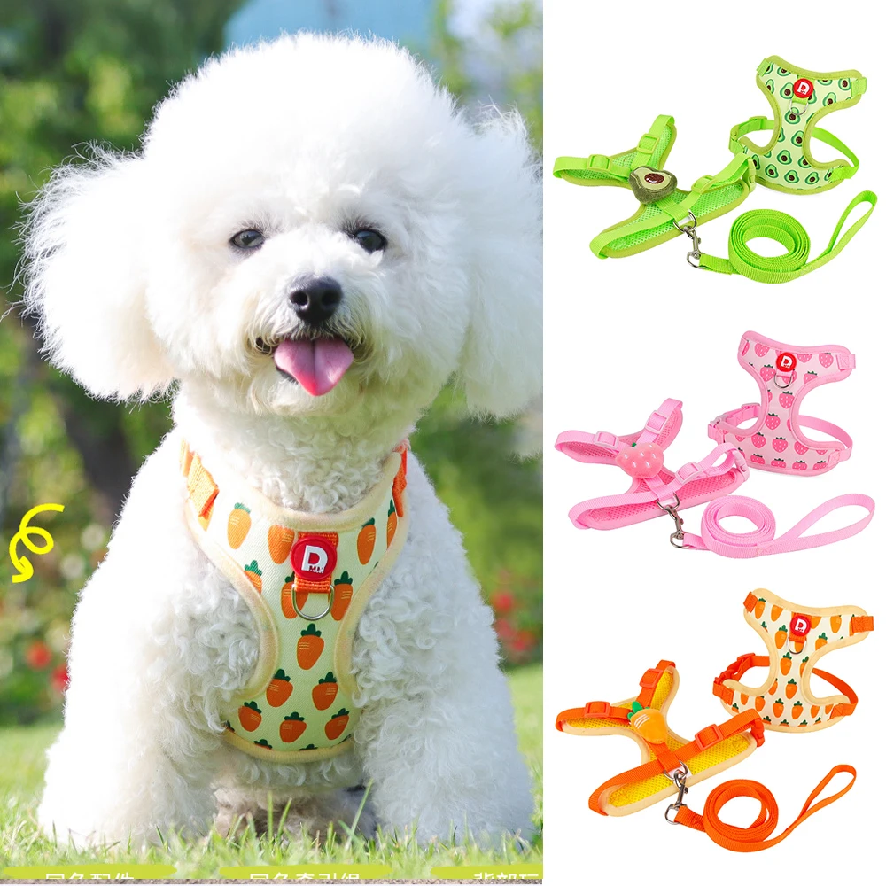 Cute Fruit Dog Cat Harness & Leash Set Adjustable Soft Puppy Kitten Walking Gear Breathable Summer Outdoor Accessories for Smal
Cute Fruit Dog Cat Harness & Leash Set Adjustable Soft Puppy Kitten Walking Gear Breathable Summer Outdoor Accessories for Smal