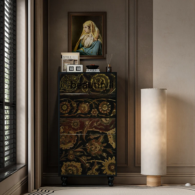 Retro dining side cabinet, Qijifeng B & B decoration living room against the wall, bedside storage storage chest
Retro dining side cabinet, Qijifeng B & B decoration living room against the wall, bedside storage storage chest