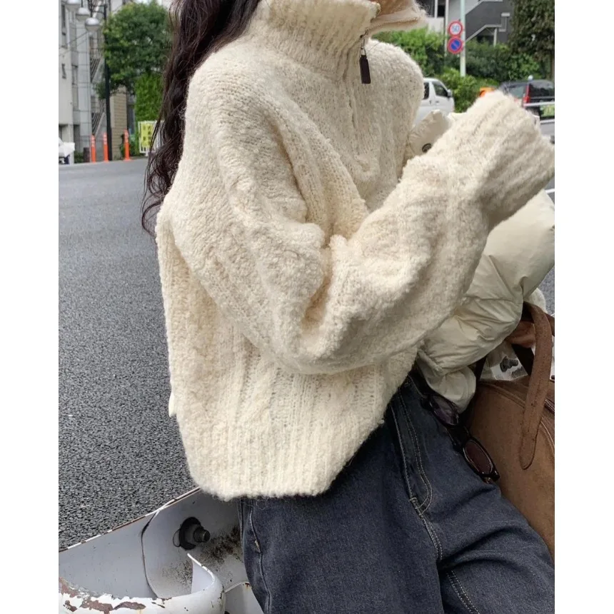 Корейский универсальный вязаный свитер на молнии с длинной подкладкой Fce, модный всесезонный женский топ из качественного материала
Корейский универсальный вязаный свитер на молнии с длинной подкладкой Fce, модный всесезонный женский топ из качественного материала