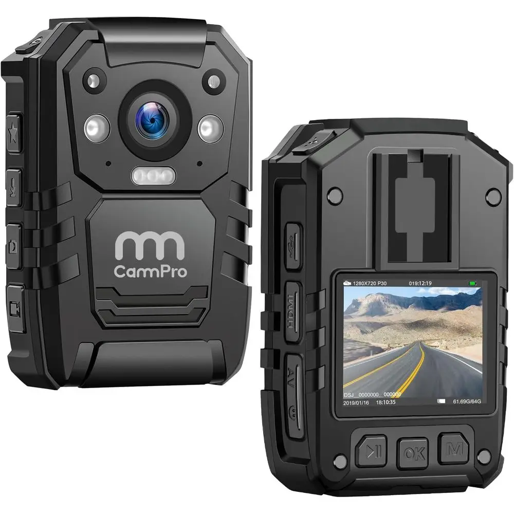 HD 1296P Body Camera with 128GB Storage, Waterproof, Audio Recording, Night Vision, GPS for Law Enforcement
HD 1296P Body Camera with 128GB Storage, Waterproof, Audio Recording, Night Vision, GPS for Law Enforcement