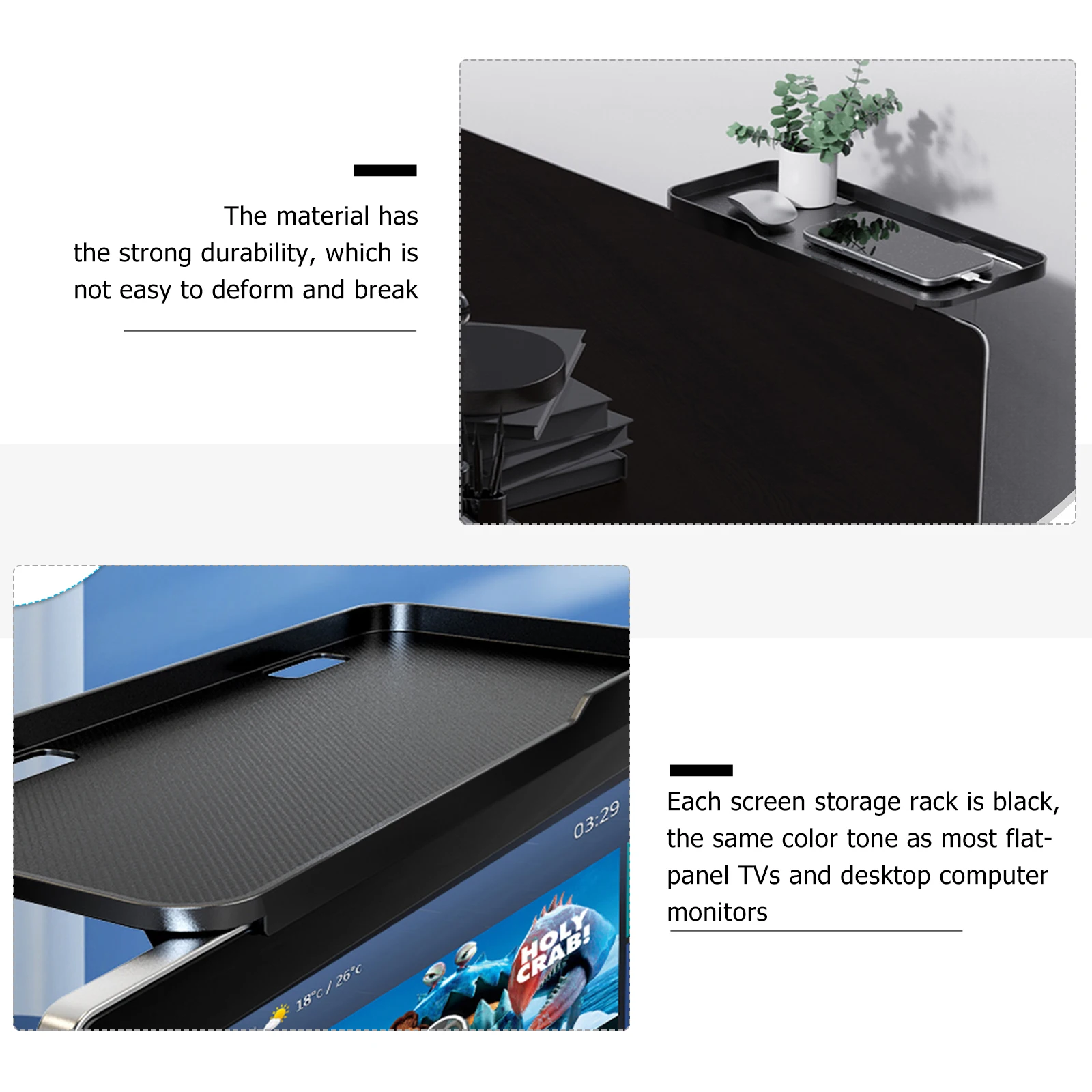 Adjustable Screen Foldable Non-Slip Monitor Stand Black Nail-Free Floating Storage Rack For Flat Tvs Monitors
Adjustable Screen Foldable Non-Slip Monitor Stand Black Nail-Free Floating Storage Rack For Flat Tvs Monitors