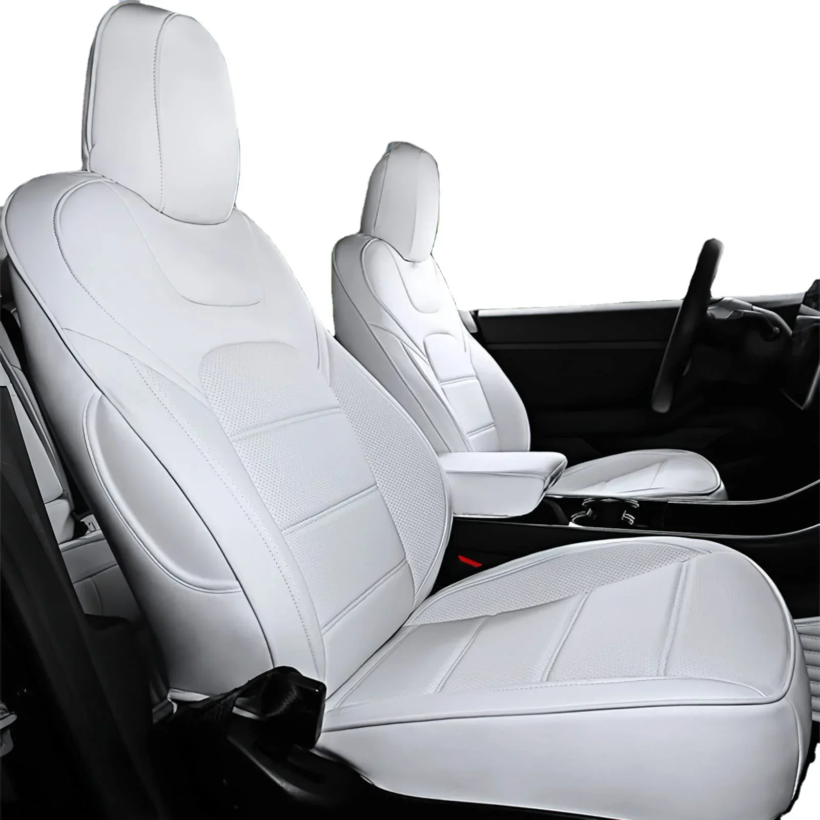 White seat Covers Nappa Leather Car Seat Accessories Full Set for Model 3 2023-2020
White seat Covers Nappa Leather Car Seat Accessories Full Set for Model 3 2023-2020