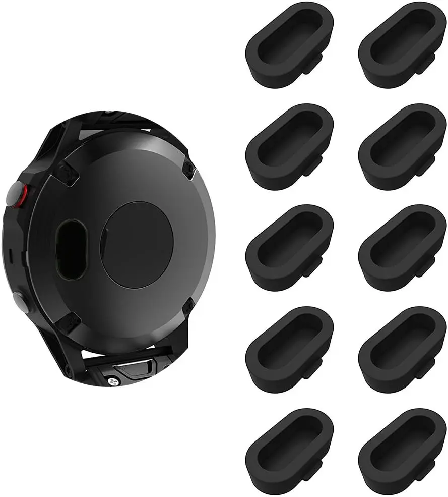 Charger Port Protector for Garmin Fenix 8/7/6/5, Venu 2, Forerunner 245/945, Black Silicone Dust Plug
Charger Port Protector for Garmin Fenix 8/7/6/5, Venu 2, Forerunner 245/945, Black Silicone Dust Plug