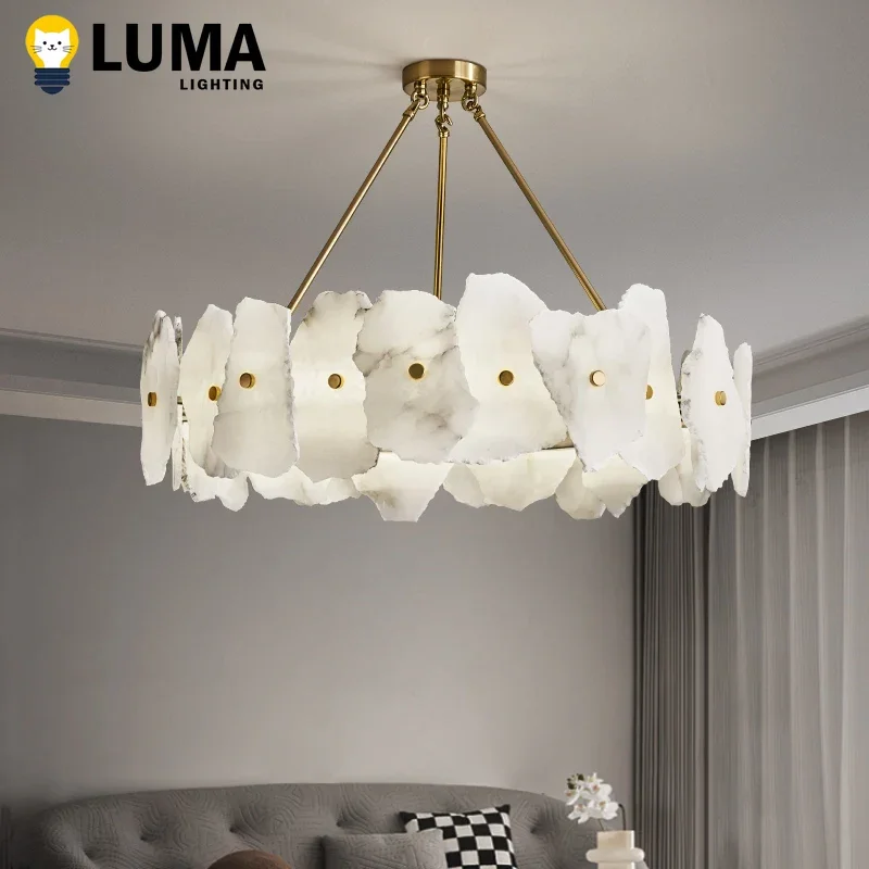 Modern Luxury Spanish Marble Chandeliers Round/Long Pendant Light for Restaurant Livingroom Bedroom Bedside Aisle Staircase
Modern Luxury Spanish Marble Chandeliers Round/Long Pendant Light for Restaurant Livingroom Bedroom Bedside Aisle Staircase