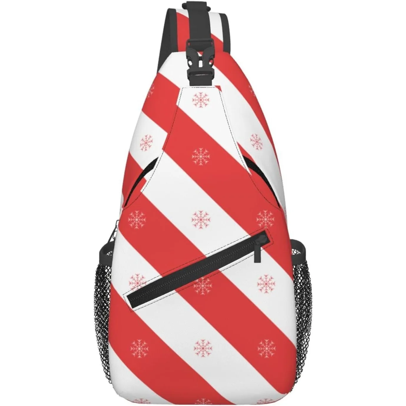 Christmas Snowflake Red White Diagonal Stripes Cross Chest Bag Diagonally Hiking Crossbody Bag
Christmas Snowflake Red White Diagonal Stripes Cross Chest Bag Diagonally Hiking Crossbody Bag