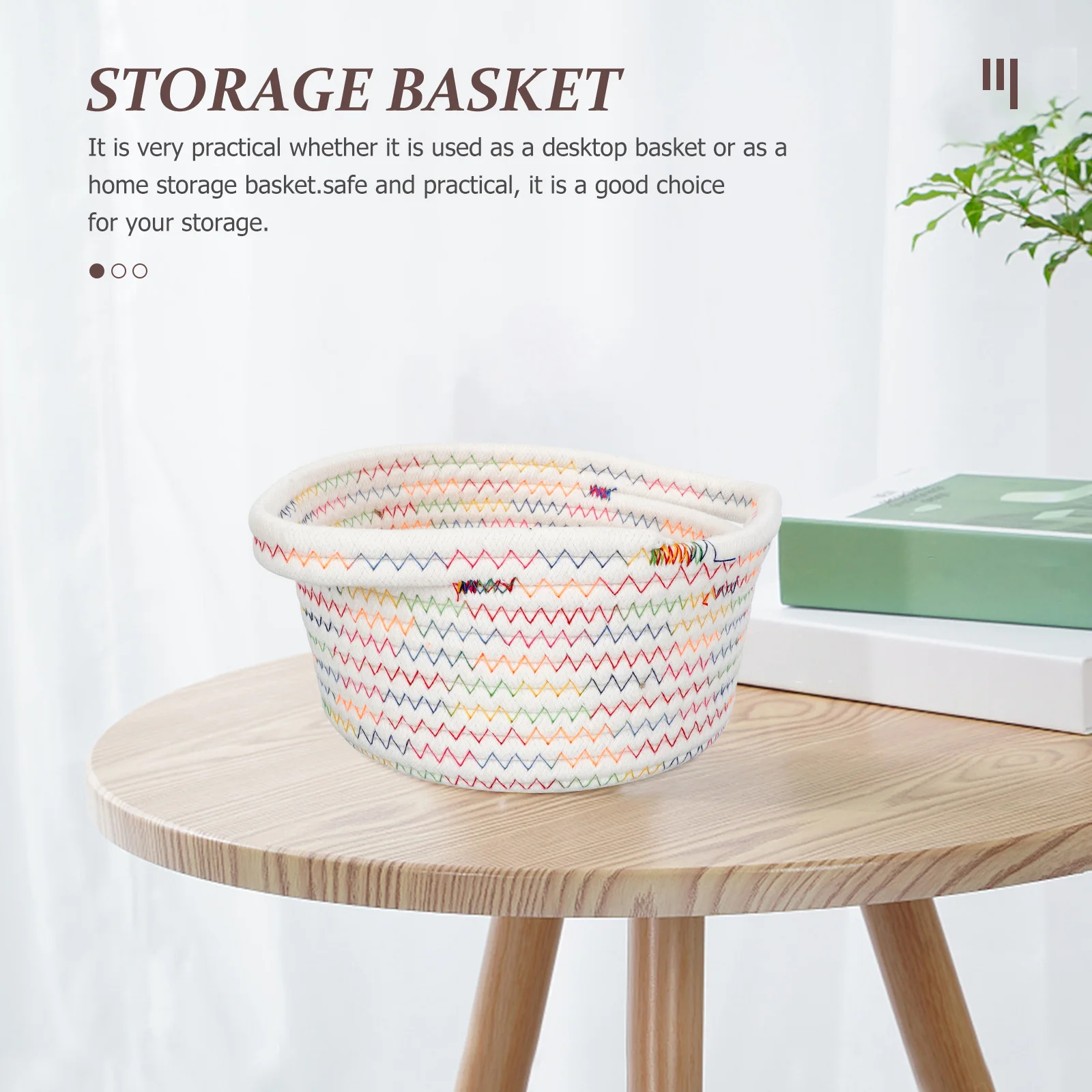 Cotton Rope Storage Basket Woven Two Handled Organizer for Desktop Sundries Household Snack Makeup Decorative Basket
Cotton Rope Storage Basket Woven Two Handled Organizer for Desktop Sundries Household Snack Makeup Decorative Basket