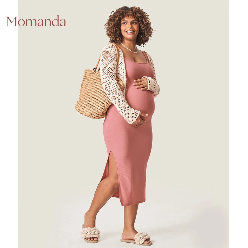 Momanda Women's Square Neck Ribbed Maternity Dress Spaghetti Strap Bodycon Dresses Square Neck Maternity Clothes MA001
Momanda Women's Square Neck Ribbed Maternity Dress Spaghetti Strap Bodycon Dresses Square Neck Maternity Clothes MA001