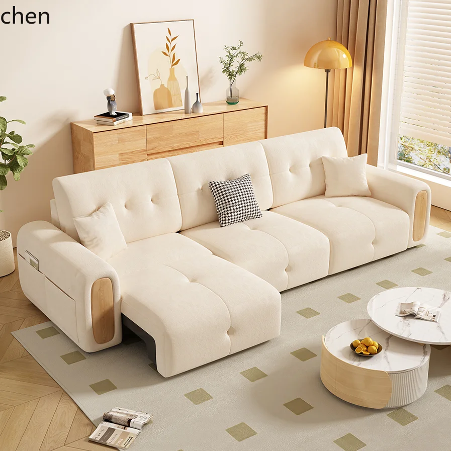 ZML log electric function sofa straight row three-person living room fabric retractable leather dual-purpose sofa bed
ZML log electric function sofa straight row three-person living room fabric retractable leather dual-purpose sofa bed
