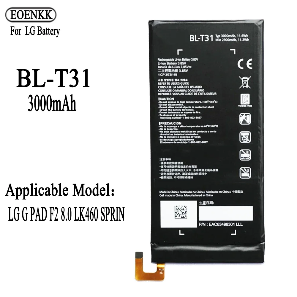 BL T31 BL-T31 Battery for LG G PAD F2 8.0 LK460 SPRIN Repair Part high capacity Capacity Phone Batteries Bateria
BL T31 BL-T31 Battery for LG G PAD F2 8.0 LK460 SPRIN Repair Part high capacity Capacity Phone Batteries Bateria