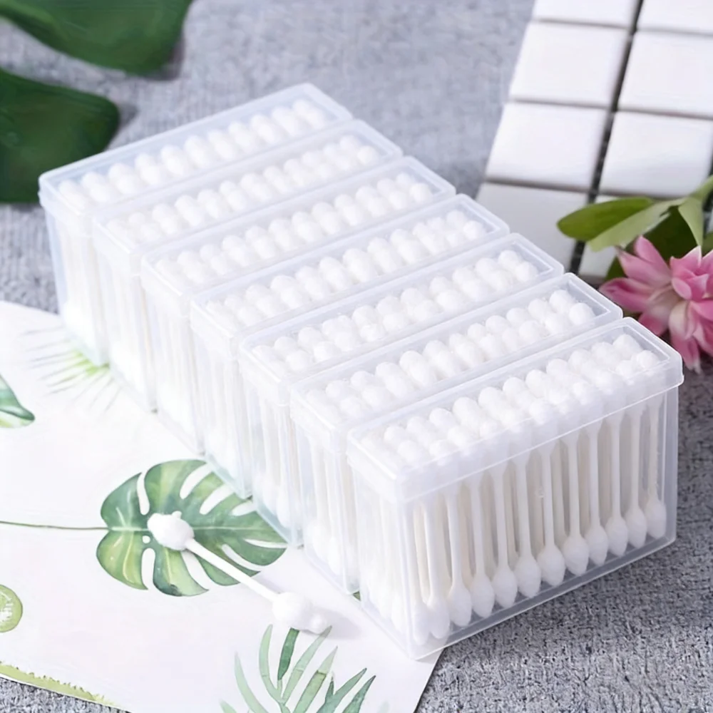 55-Count Gourd-Shaped Cotton Swabs in a reusable clear case. Double-Headed Multi-Cotton Tips for Personal Care, Makeup,Tattoo
55-Count Gourd-Shaped Cotton Swabs in a reusable clear case. Double-Headed Multi-Cotton Tips for Personal Care, Makeup,Tattoo