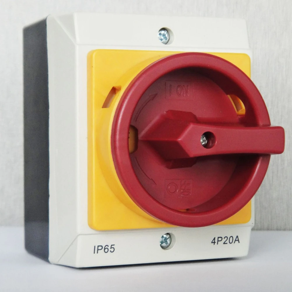Disconnect Switch Circuit Breaker 4Pin Rotary Switch for Electrical Applications IP65 Rated 20A/25A/32A/40A/63A
Disconnect Switch Circuit Breaker 4Pin Rotary Switch for Electrical Applications IP65 Rated 20A/25A/32A/40A/63A