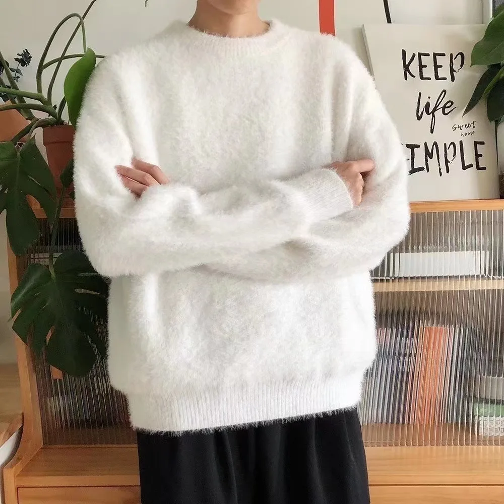 Men's Autumn Winter Minksweater Idle Style Casual Crew Neck Knitted Top Solid Color Versatile Base Layer Top For Couples
Men's Autumn Winter Minksweater Idle Style Casual Crew Neck Knitted Top Solid Color Versatile Base Layer Top For Couples