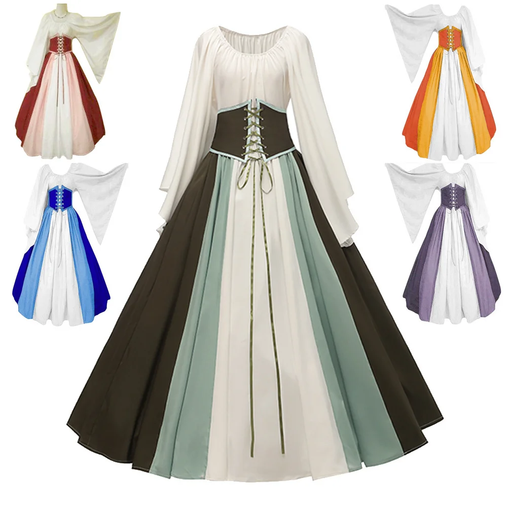 Halloween Medieval Renaissance Women Dress Stage Costume Princess Role Playing Costume Women Party Dresses
Halloween Medieval Renaissance Women Dress Stage Costume Princess Role Playing Costume Women Party Dresses