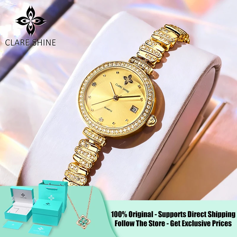 CLARE SHINE 7715Linjing series small Wave Quartz Women's Watch with Diamond Bezel Full Diamond strap Imported Movement
CLARE SHINE 7715Linjing series small Wave Quartz Women's Watch with Diamond Bezel Full Diamond strap Imported Movement