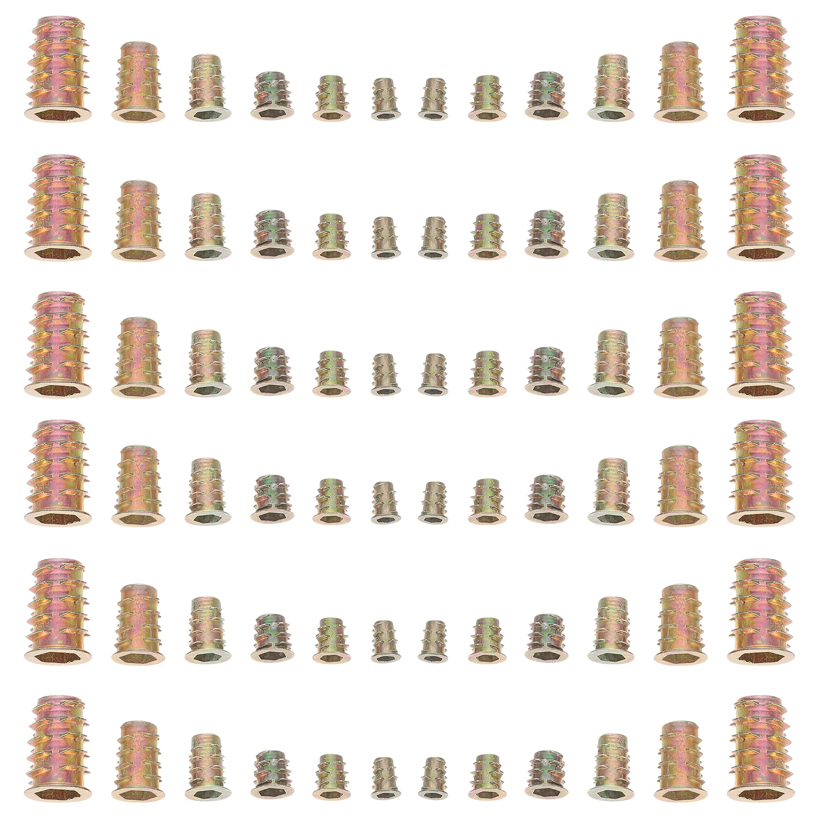 100 pcs Hexagon Nut Furniture Screw Inserts Carbon Steel Threaded Wood Inserts Thickened Base Smooth Surface Burrs Free Safe Use
100 pcs Hexagon Nut Furniture Screw Inserts Carbon Steel Threaded Wood Inserts Thickened Base Smooth Surface Burrs Free Safe Use