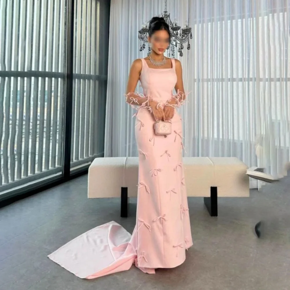 Customized Exquisite Bow Evening Dress Charming Mermaid Prom Dress Elegant Spaghetti Strap Party Gown فساتين سهرة فخمة 2025
Customized Exquisite Bow Evening Dress Charming Mermaid Prom Dress Elegant Spaghetti Strap Party Gown فساتين سهرة فخمة 2025