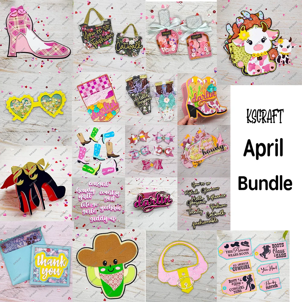 KSCRAFT 2025 April Release Bundle металлические трафареты для DIY Скрапбукинг декоративное тиснение DIY бумажные карты
KSCRAFT 2025 April Release Bundle металлические трафареты для DIY Скрапбукинг декоративное тиснение DIY бумажные карты