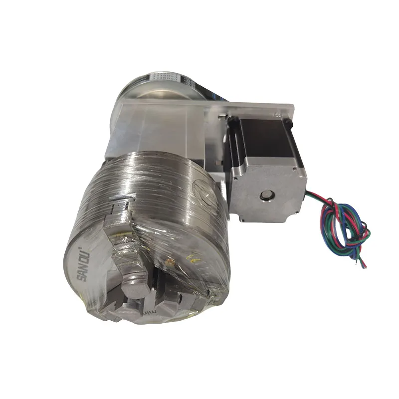 3 Jaws Chuck 6:1 Rotary Axis 4th Axis Chuck Tailstock With Nema 23 Stepper Motor Motor for CNC Router
3 Jaws Chuck 6:1 Rotary Axis 4th Axis Chuck Tailstock With Nema 23 Stepper Motor Motor for CNC Router