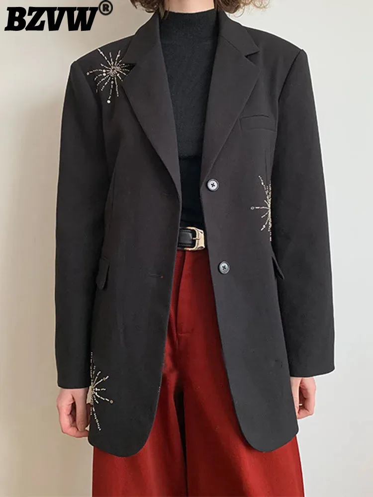 BZVW Office Lady Sequins Diamond Blazer Women's Notched Single Breasted Casual Coat Personalized 2024 Autumn New 25A8699
BZVW Office Lady Sequins Diamond Blazer Women's Notched Single Breasted Casual Coat Personalized 2024 Autumn New 25A8699