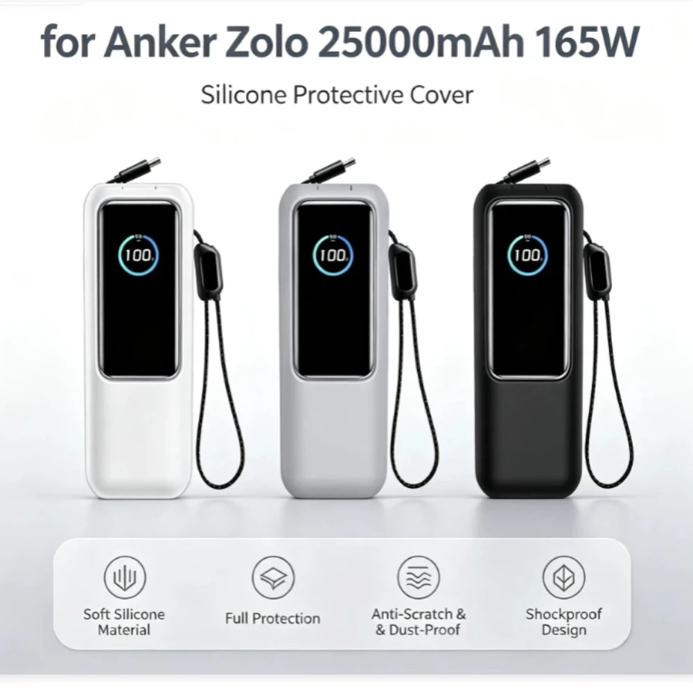 Protective Cover for Anker Zolo Power Bank 25000mAh 165W, Silicone Case for Zolo Laptop Portable Charger Full - wrap Protection
Protective Cover for Anker Zolo Power Bank 25000mAh 165W, Silicone Case for Zolo Laptop Portable Charger Full - wrap Protection