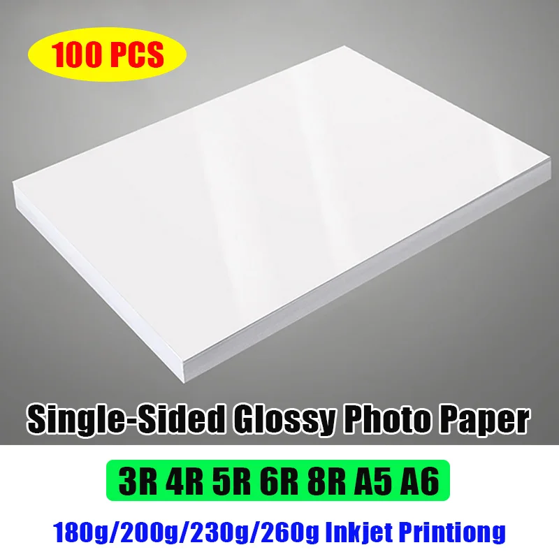 High Gloss Photo Paper 3R 4R 5R 6R 8R A5 A6 Glossy Single-Sided Photo Paper Printing Paper 180G/200G/230G/260G Inkjet Printer
High Gloss Photo Paper 3R 4R 5R 6R 8R A5 A6 Glossy Single-Sided Photo Paper Printing Paper 180G/200G/230G/260G Inkjet Printer
