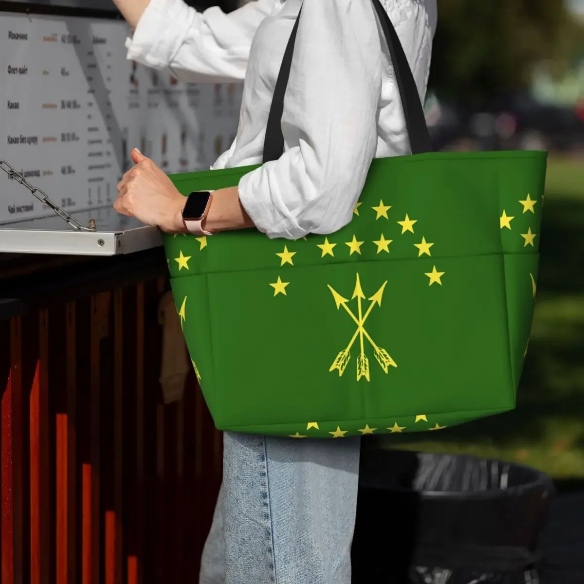 Adiga Flag Gift For Circassian Great Adygea Beach Tote Bag Sport Gym Yoga Duffle Large Tote Bag Women Travel Bag Fitness bag
Adiga Flag Gift For Circassian Great Adygea Beach Tote Bag Sport Gym Yoga Duffle Large Tote Bag Women Travel Bag Fitness bag