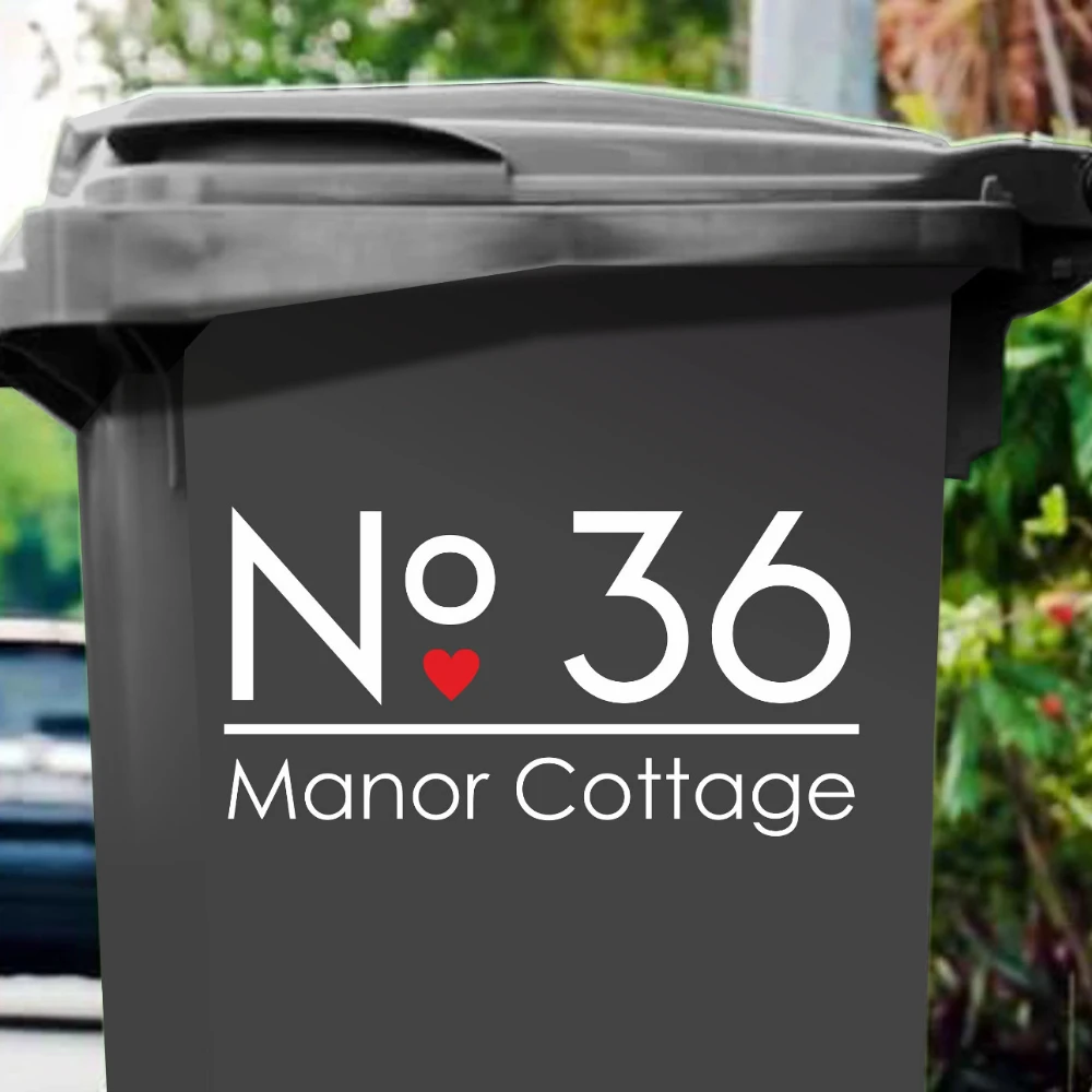 Набор из 4-х номеров колесных баков. Персонализированные этикетки для баков. Индивидуальная уличная наклейка для дома. Несколько вариантов цвета.
Набор из 4-х номеров колесных баков. Персонализированные этикетки для баков. Индивидуальная уличная наклейка для дома. Несколько вариантов цвета.