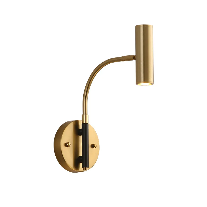Nordic simple wall lamp master bedroom bedside reading copper adjustable rotating surface spotlight retro bedside wall lamp
Nordic simple wall lamp master bedroom bedside reading copper adjustable rotating surface spotlight retro bedside wall lamp
