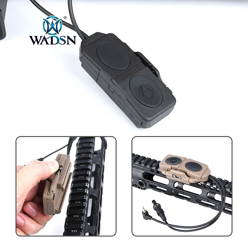 WADSN DOUBLE REMOTE CONTROL M600 PEQ DBAL NGAL CQBL MAWL 2.5mm SF Plug M300 M600 Tactical Flashlight Switch Picatinny rail AR15
WADSN DOUBLE REMOTE CONTROL M600 PEQ DBAL NGAL CQBL MAWL 2.5mm SF Plug M300 M600 Tactical Flashlight Switch Picatinny rail AR15