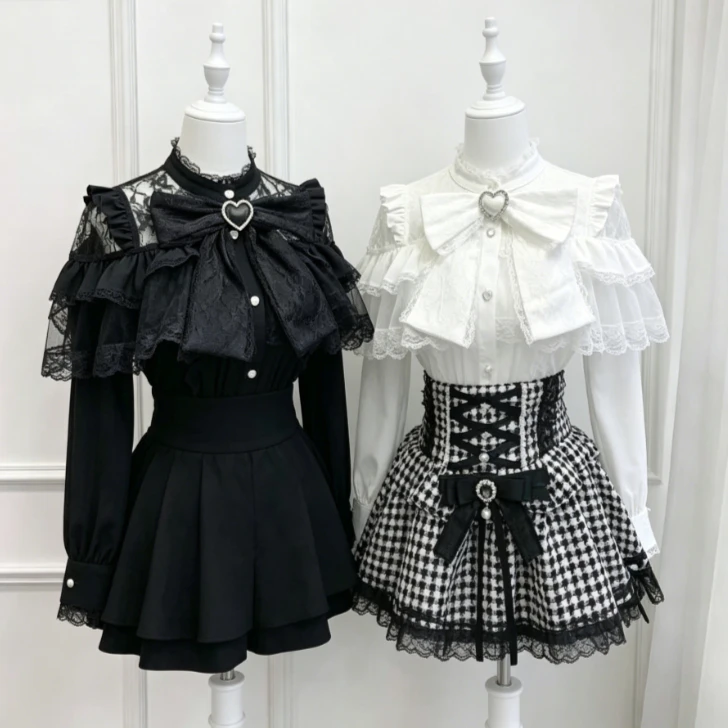 Kawaii Japanese Lolita Blouse Women Harajuku JK Bow Lace Patchwork Lightweight 2026 Cute Ruffled Casual Shirt Daily Wear Tops
Kawaii Japanese Lolita Blouse Women Harajuku JK Bow Lace Patchwork Lightweight 2026 Cute Ruffled Casual Shirt Daily Wear Tops