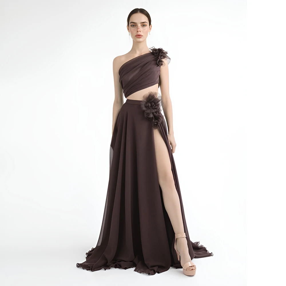 One Shoulder Top with Skirt High Leg Slit Party Wear Outfit Wedding Guest Dress
One Shoulder Top with Skirt High Leg Slit Party Wear Outfit Wedding Guest Dress