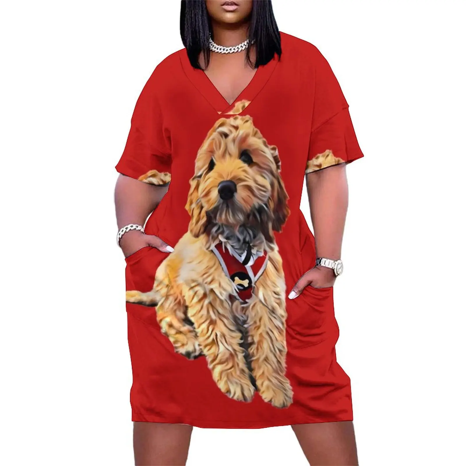 Cute Golden Doodle art Loose Pocket Dress dresses for women women's clothing korea stylish summer clothes for women
Cute Golden Doodle art Loose Pocket Dress dresses for women women's clothing korea stylish summer clothes for women