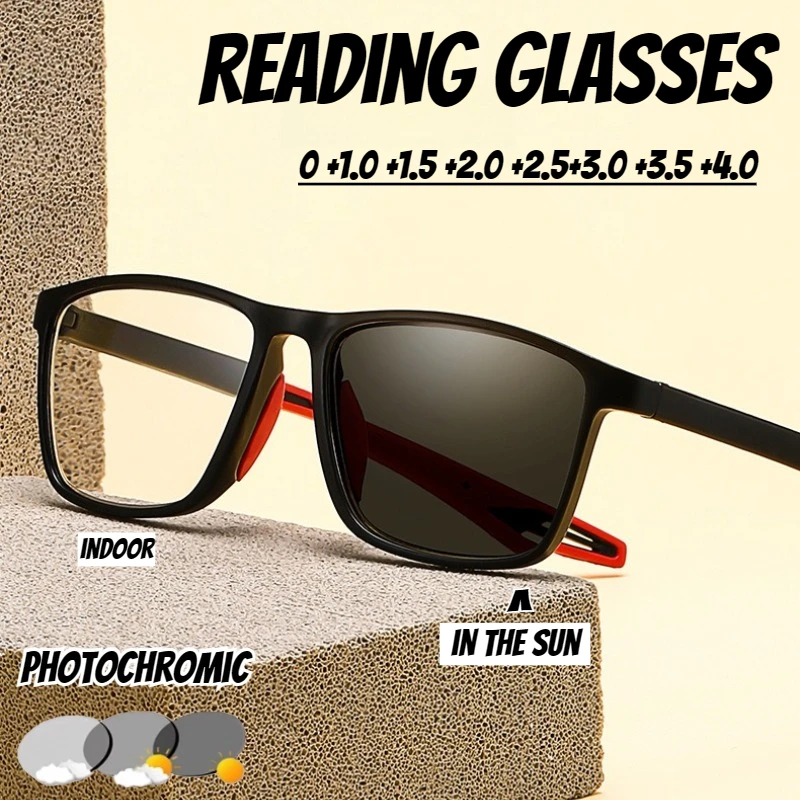New Ultra Light Sports Photochromic Reading Glasses Fashion Portable Anti Blue Light Glasses Comfortable and Non Slip Material
New Ultra Light Sports Photochromic Reading Glasses Fashion Portable Anti Blue Light Glasses Comfortable and Non Slip Material