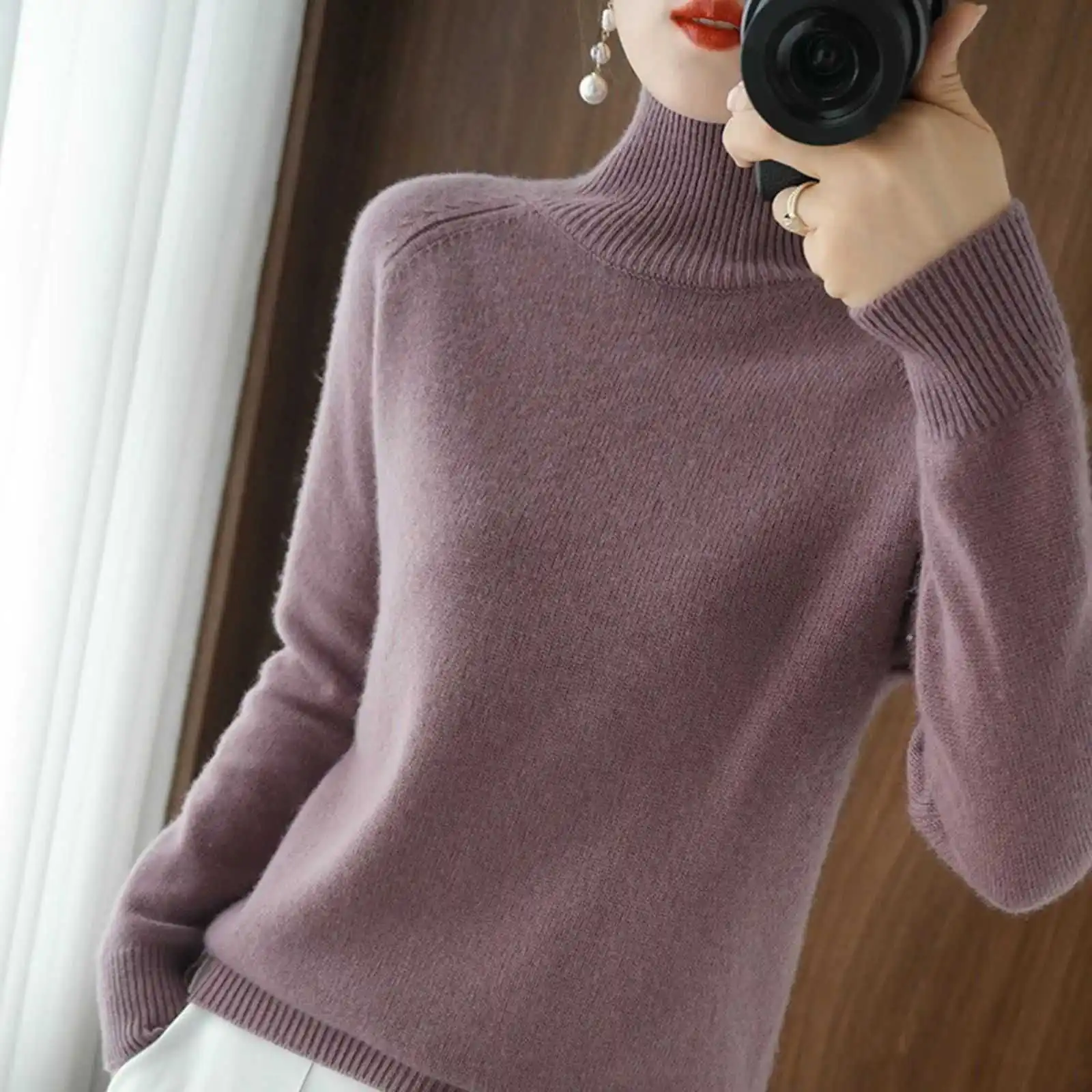 Women's Turtlene Sweater 2024 Autumn Winter Thi Warm Korea Sle Cleanfit Loose Fit Fake Two-Piece Inner Wear
Women's Turtlene Sweater 2024 Autumn Winter Thi Warm Korea Sle Cleanfit Loose Fit Fake Two-Piece Inner Wear