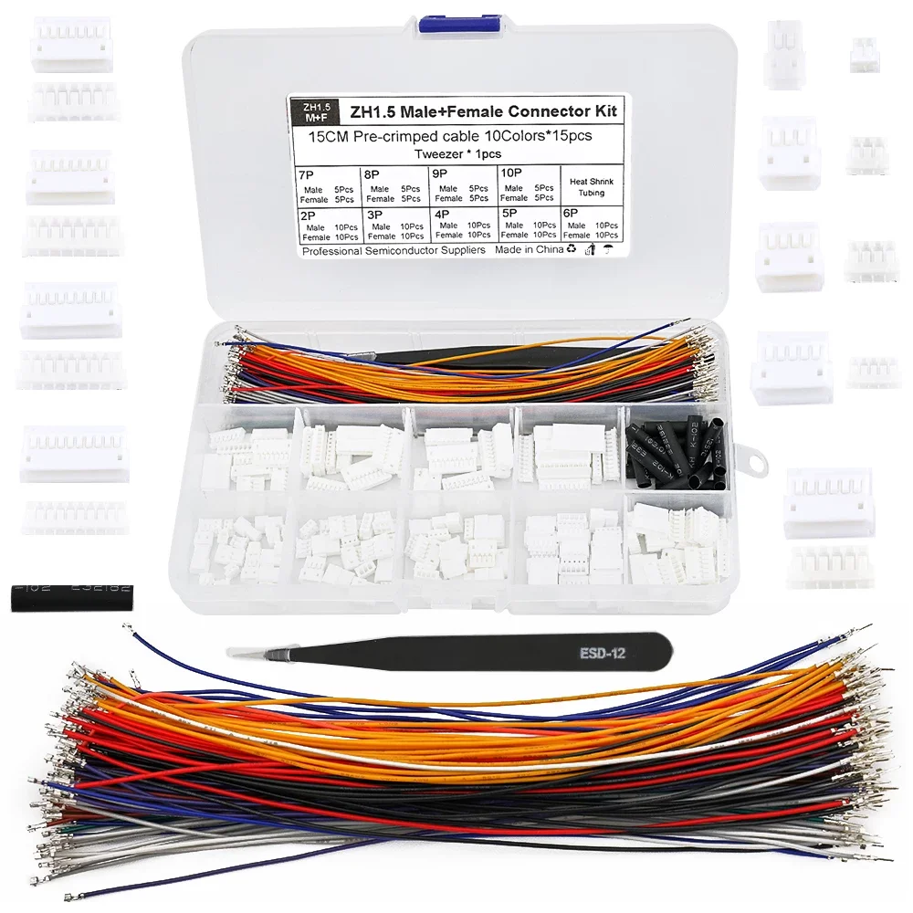 ZH1.5MM Male and Female Connectors for Cable Terminal Stripping with 234567P8P9P10P Plastic Enclosure Packing
ZH1.5MM Male and Female Connectors for Cable Terminal Stripping with 234567P8P9P10P Plastic Enclosure Packing