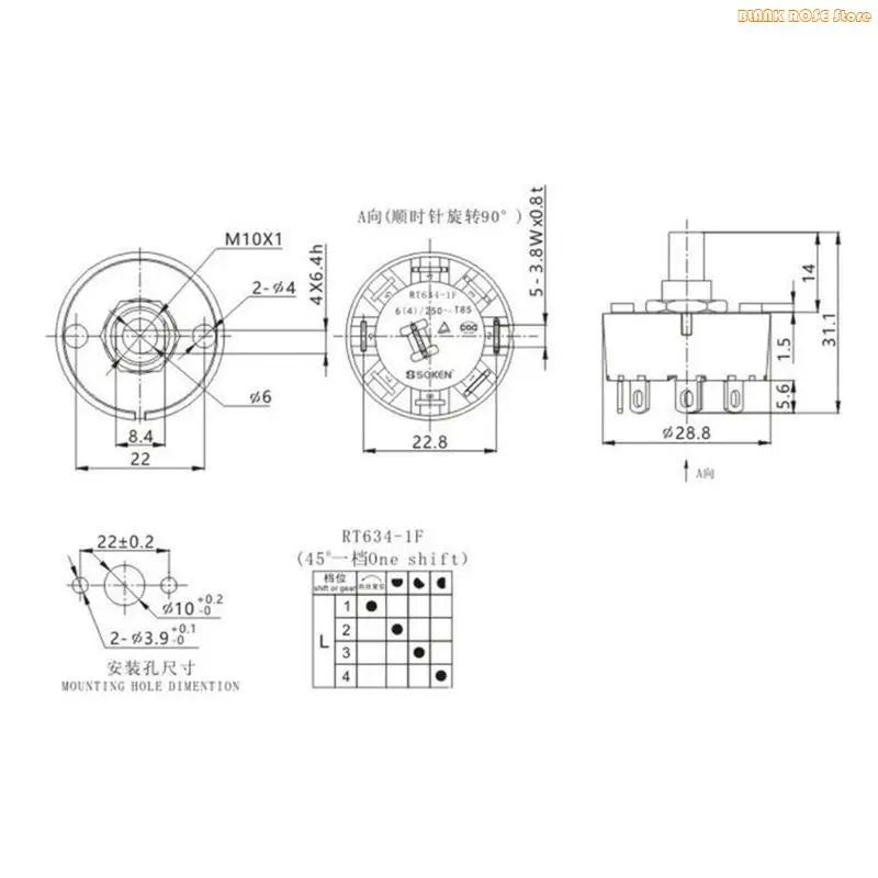 K1AE Rotary Designed Switch Plastic Material Perfect for Blender Fans Grills
K1AE Rotary Designed Switch Plastic Material Perfect for Blender Fans Grills