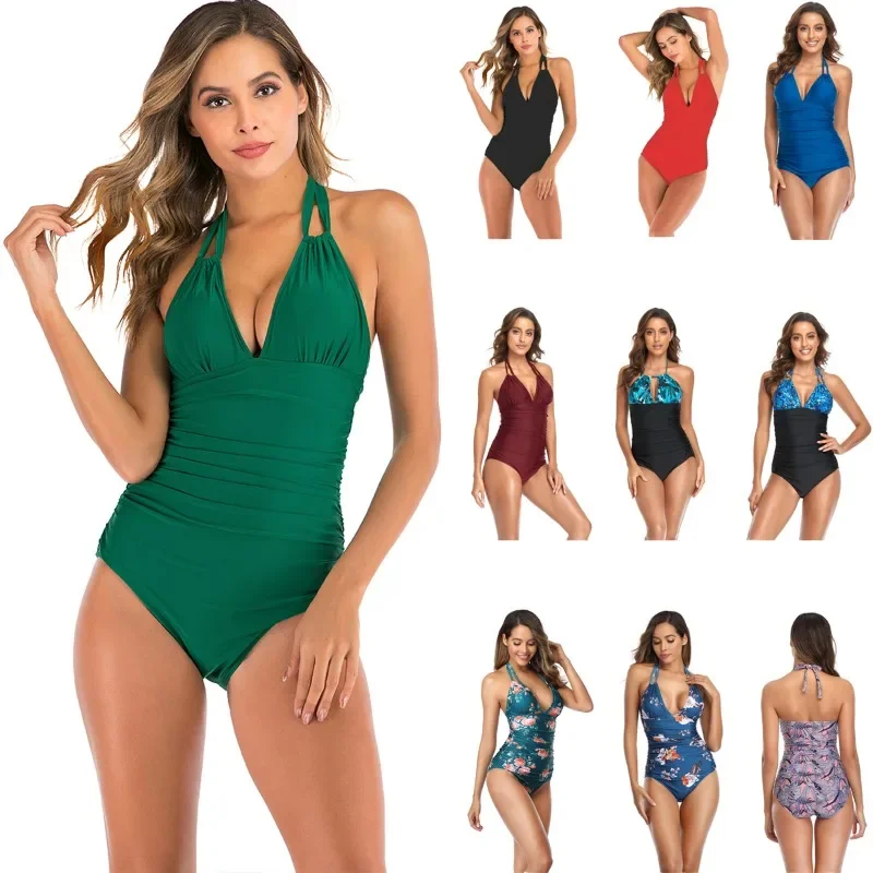 Lace Up Halter Swimsuit One Piece Bathing Suit Women Sexy Printed Swimwear Tankini Fashion Swimming Suits Beachwear Bikini New
Lace Up Halter Swimsuit One Piece Bathing Suit Women Sexy Printed Swimwear Tankini Fashion Swimming Suits Beachwear Bikini New
