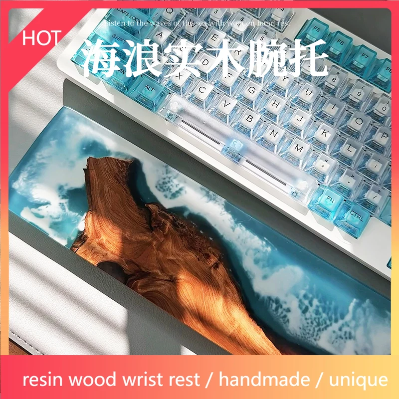 NEW Wave Resin Palm Rest Use Solid Wood+Resin Pure Handmade Custom Natural Scenery Mechanical Keyboard Wrist Rest Art Wrist Pad
NEW Wave Resin Palm Rest Use Solid Wood+Resin Pure Handmade Custom Natural Scenery Mechanical Keyboard Wrist Rest Art Wrist Pad