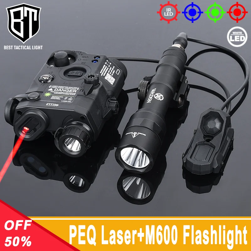 Tactical Airsoft PEQ-15 Laser Gun Sight M600C M600U White Weapons Lamp Red Green Blue Laser IR LED Light AXON Pressure Switch
Tactical Airsoft PEQ-15 Laser Gun Sight M600C M600U White Weapons Lamp Red Green Blue Laser IR LED Light AXON Pressure Switch