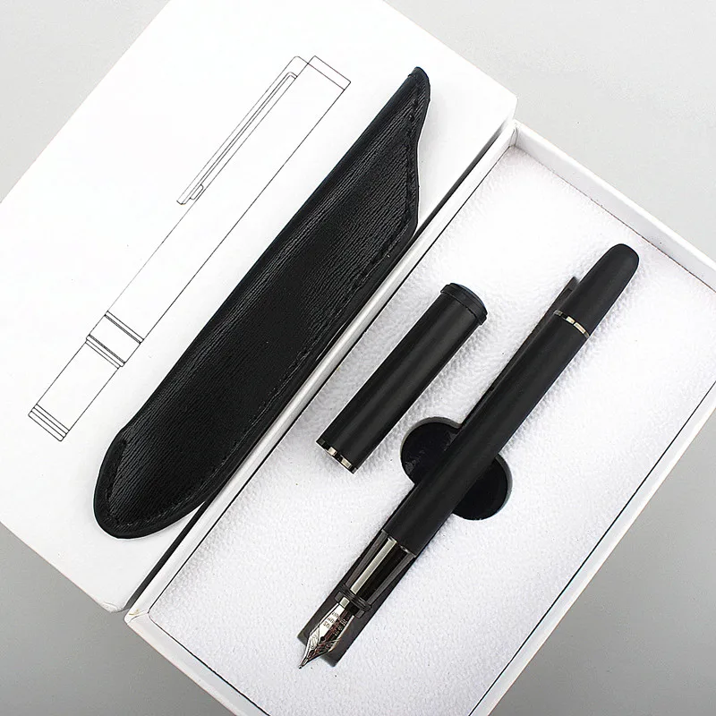 Luxury Metal Pen Canetas Black Fountain Pen Extra Fine 0.4mm Nib Writing Gift Office Business Writing Set Stationery Supply
Luxury Metal Pen Canetas Black Fountain Pen Extra Fine 0.4mm Nib Writing Gift Office Business Writing Set Stationery Supply