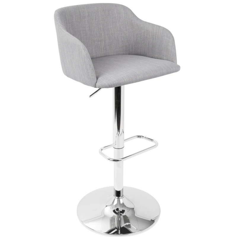 Contemporary Adjustable Barstool with Swivel in Light Grey
Contemporary Adjustable Barstool with Swivel in Light Grey
